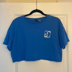 H&M cropped blue t-shirt